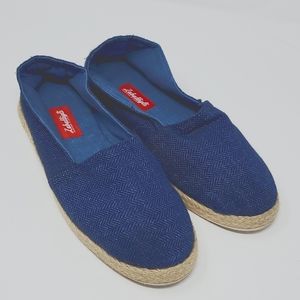 Women's Blue Zabattigli Isola Di Capri M 40/ Size 10 Flats Handmade In Italy